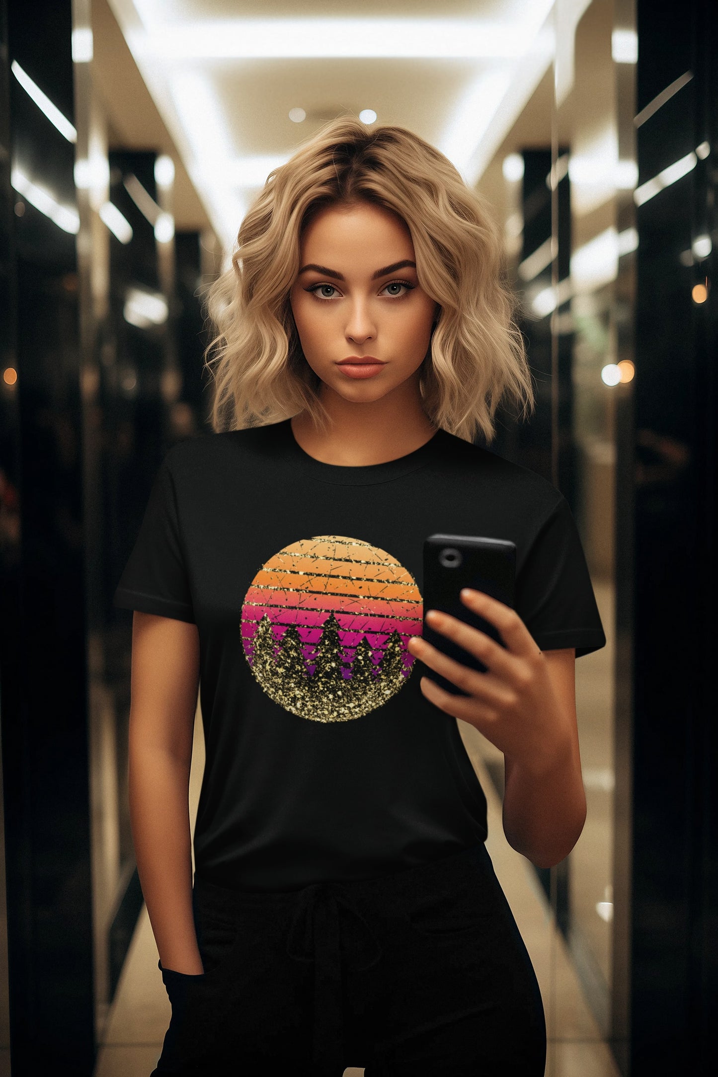SUNSET GLITTER Unisex Tee